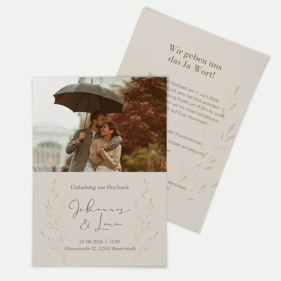 Postkarte DIN A6 im Hochformat - Vintage "Golden Memories"