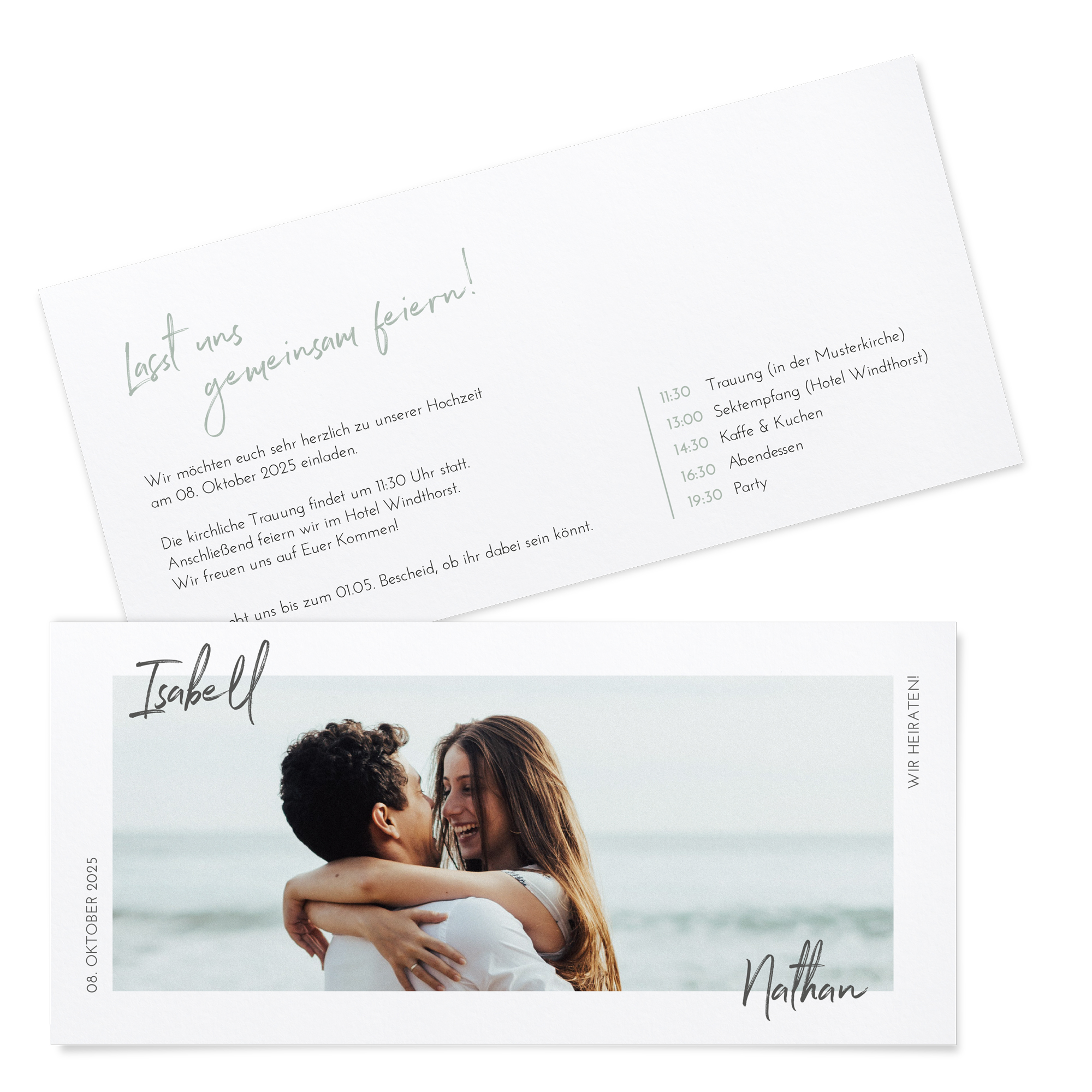 Postkarten DIN lang im Querformat 210 x 98 mm - Minimalistisch "Florence"