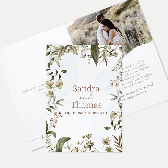 Klappkarte DIN A6 im Hochformat - Boho "Nature Hold"