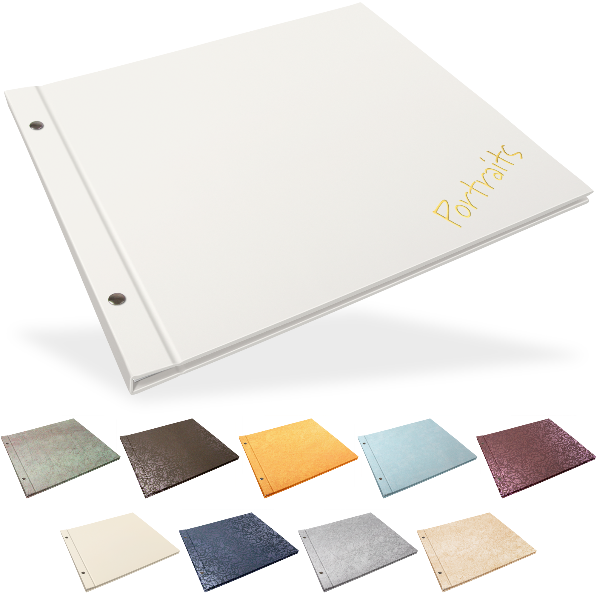 Portraitalbum Comfort-Line 37 x 32 cm, Weiß, ohne Bildausschnitt