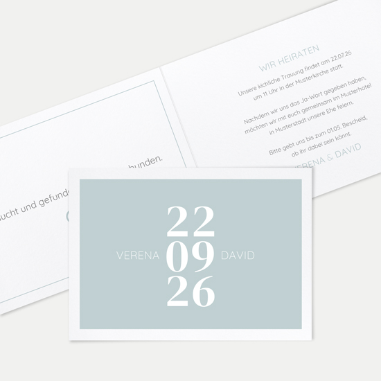 Klappkarte DIN A6 im Querformat - Minimalistisch "Lisbon"