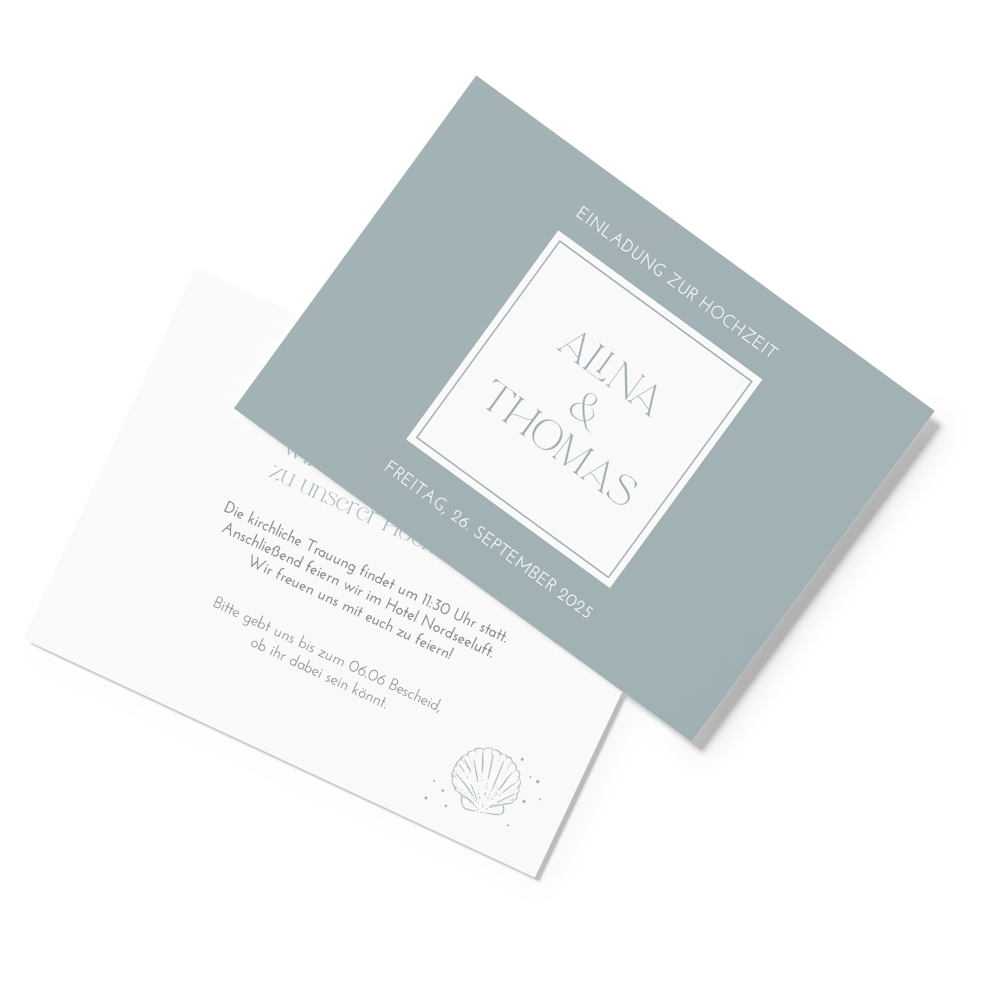 Postkarte DIN A6 im Querformat - Minimalistisch "Nordic Shore"