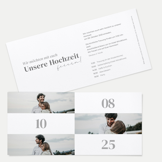 Postkarten DIN lang im Querformat 210 x 98 mm - Minimalistisch "Oslo"