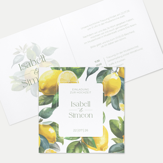 Klappkarte Quadratisch 148 x 148 mm - Floral "Tuscan Bloom"