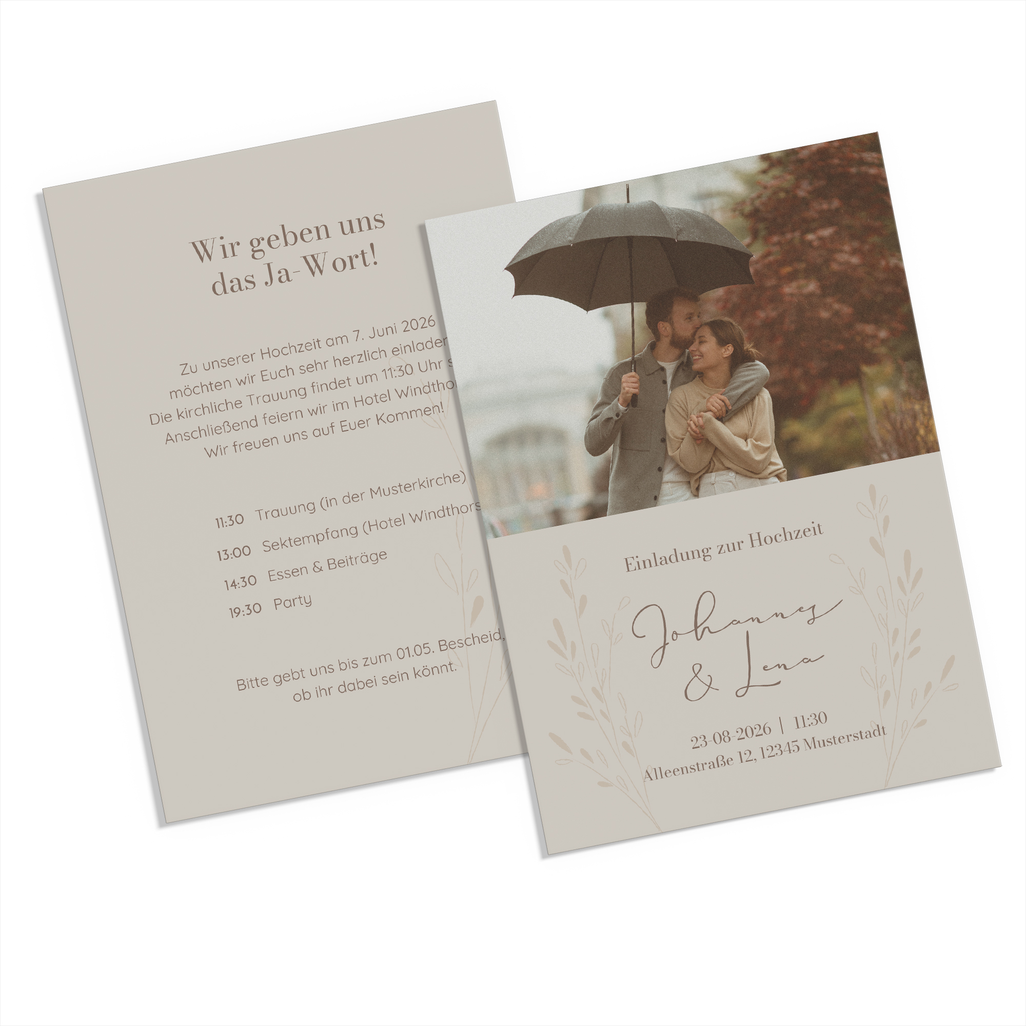 Postkarte DIN A6 im Hochformat - Vintage "Golden Memories"