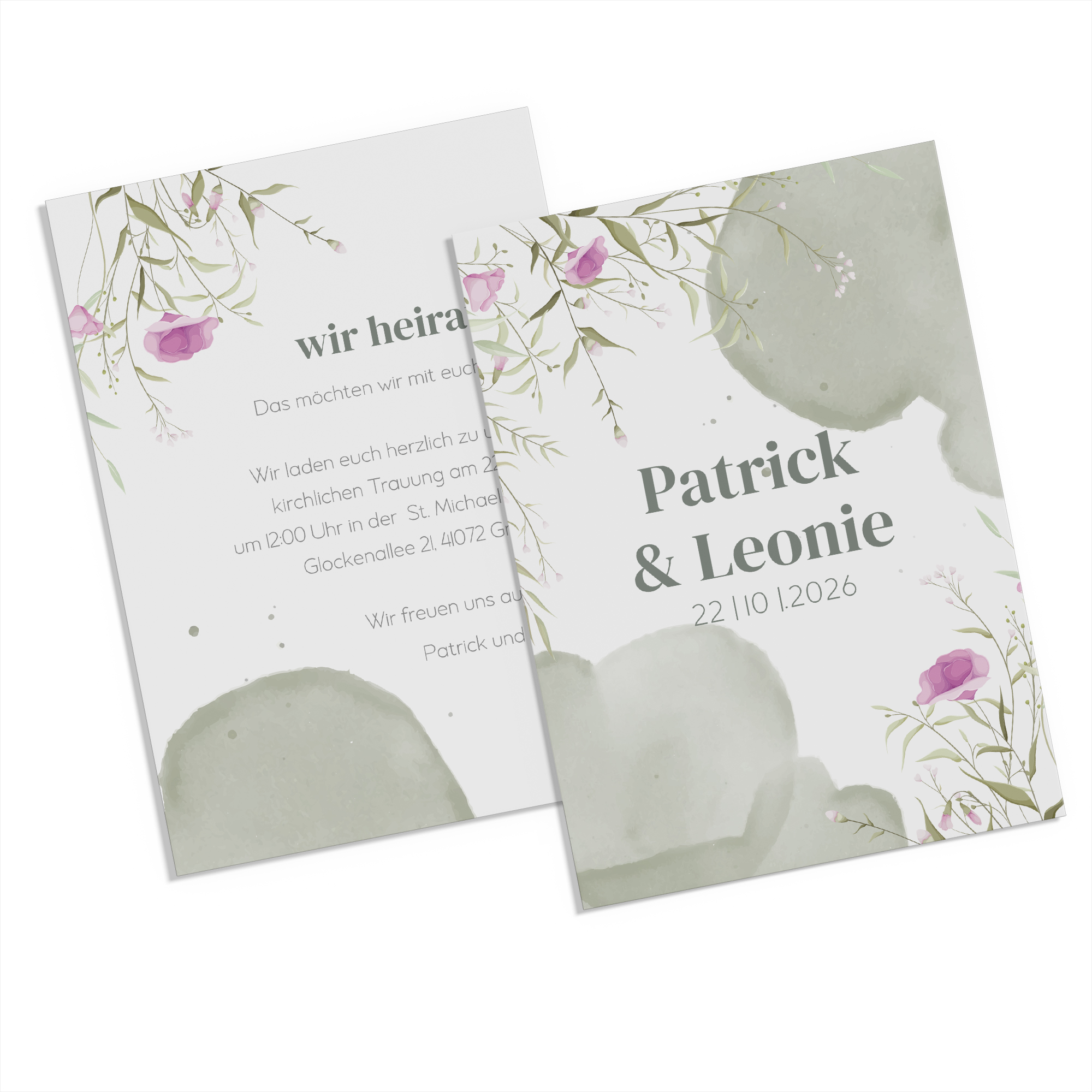 Postkarte DIN A6 im Hochformat - Aquarell "Wildflower Garden"