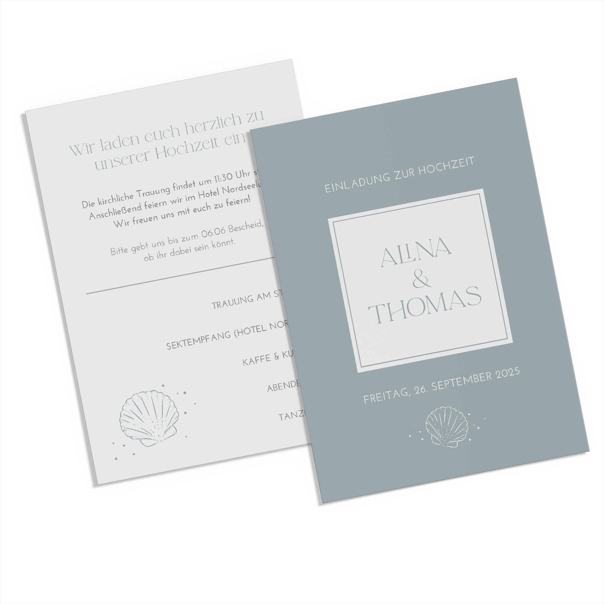 Postkarte DIN A6 im Hochformat - Minimalistisch "Nordic Shore"