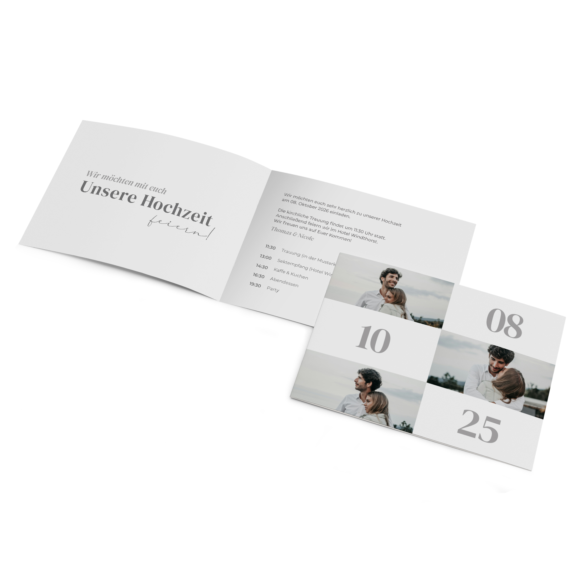 Klappkarte DIN A6 im Querformat - Minimalistisch "Oslo"