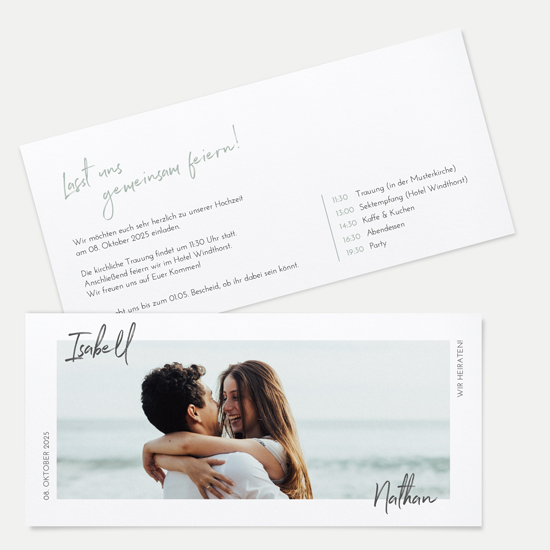 Postkarten DIN lang im Querformat 210 x 98 mm - Minimalistisch "Florence"