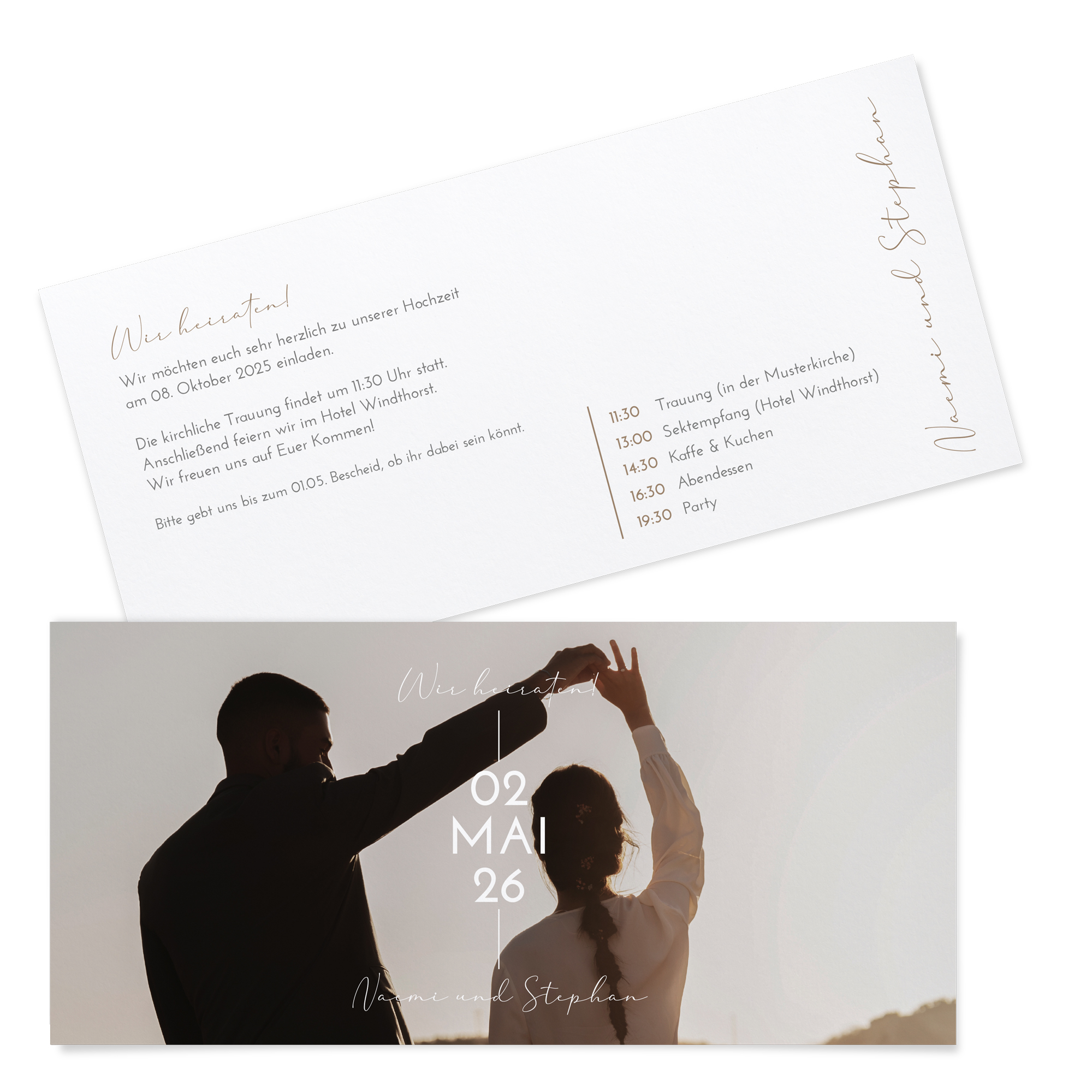 Postkarten DIN lang im Querformat 210 x 98 mm - Minimalistisch "Still Lines"