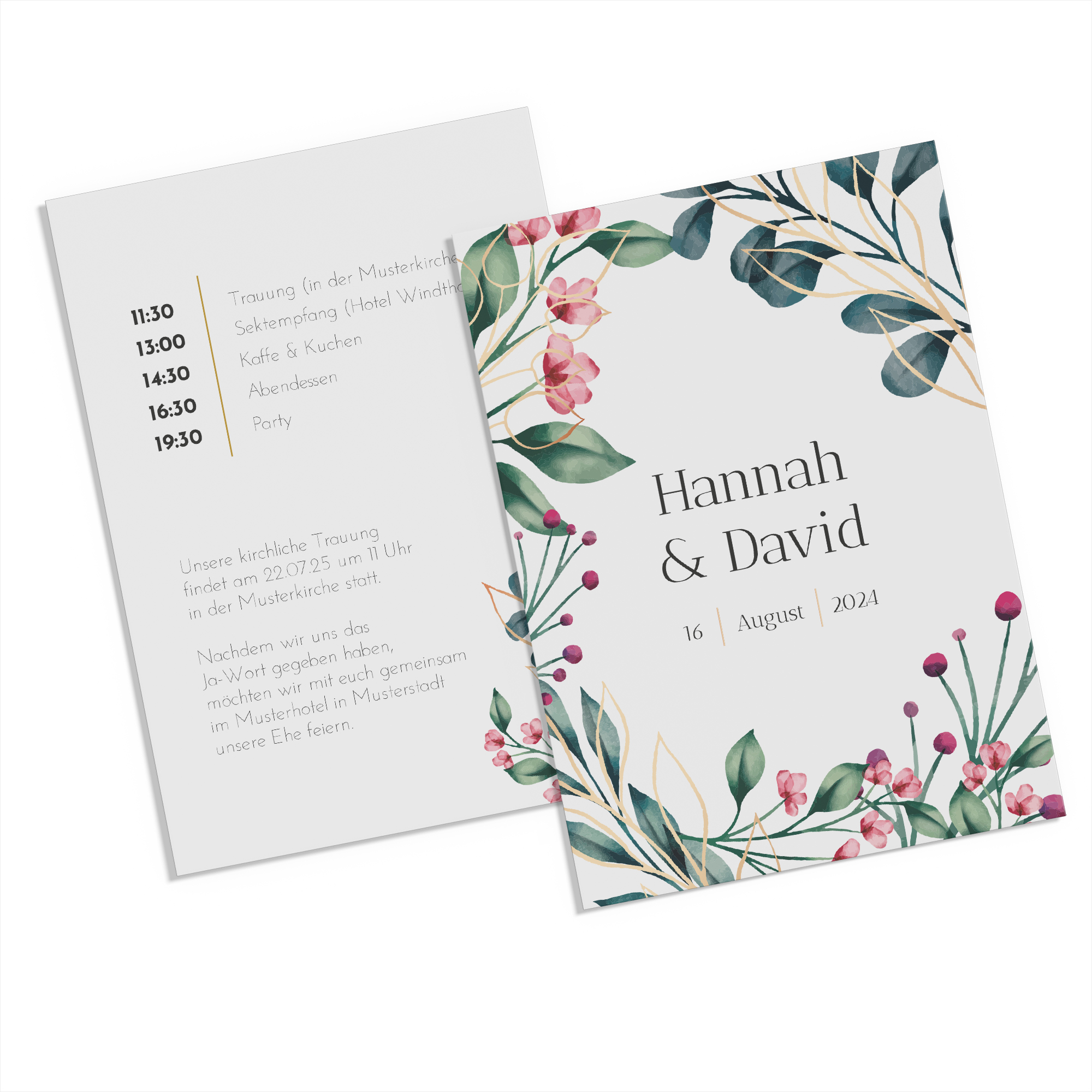 Postkarte DIN A6 im Hochformat - Floral "Ivory Garden"