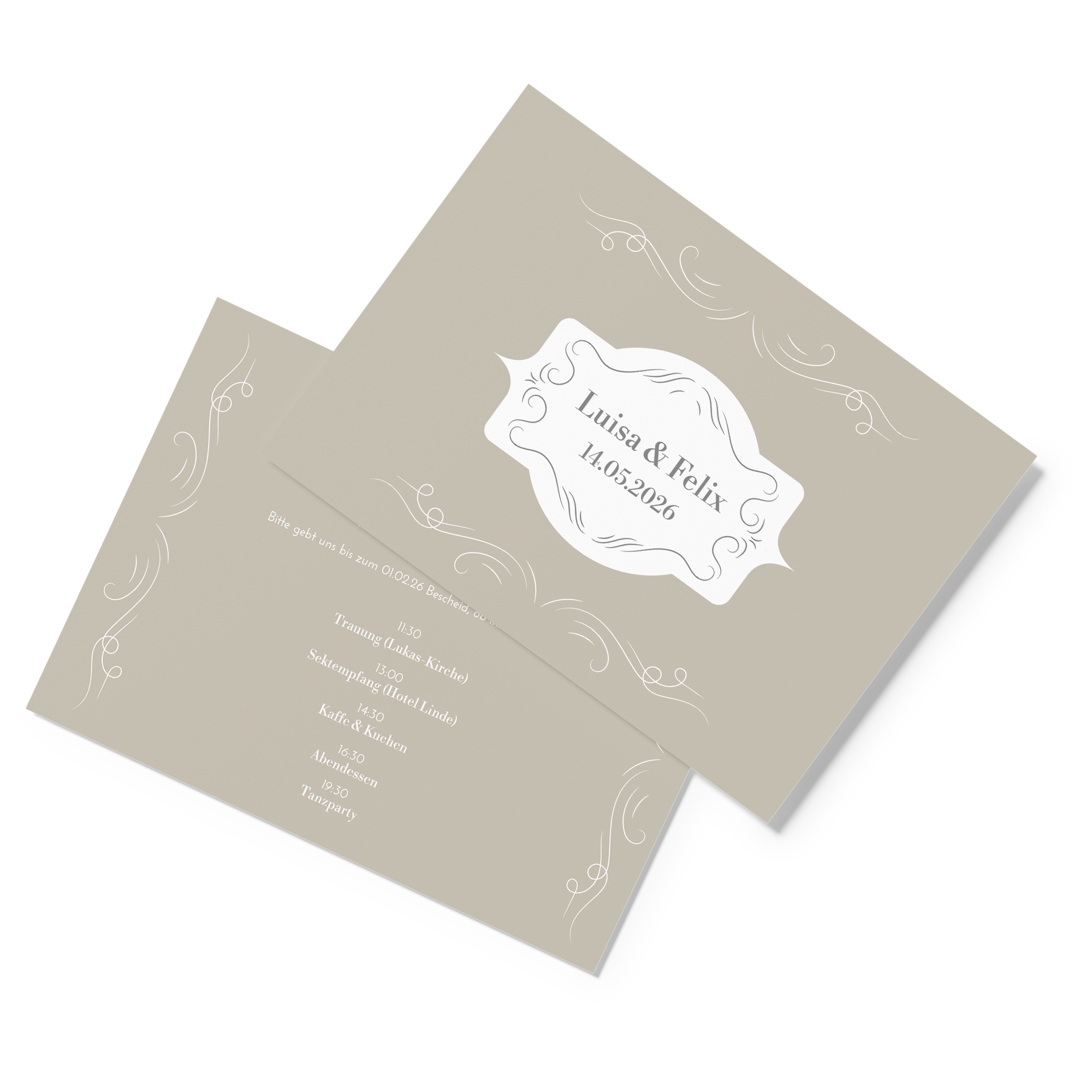 Postkarte DIN A6 im Querformat - Vintage "Antique Peony"