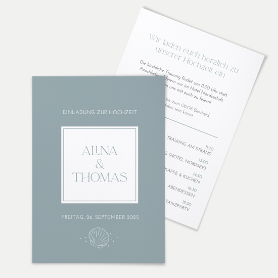 Postkarte DIN A6 im Hochformat - Minimalistisch "Nordic Shore"