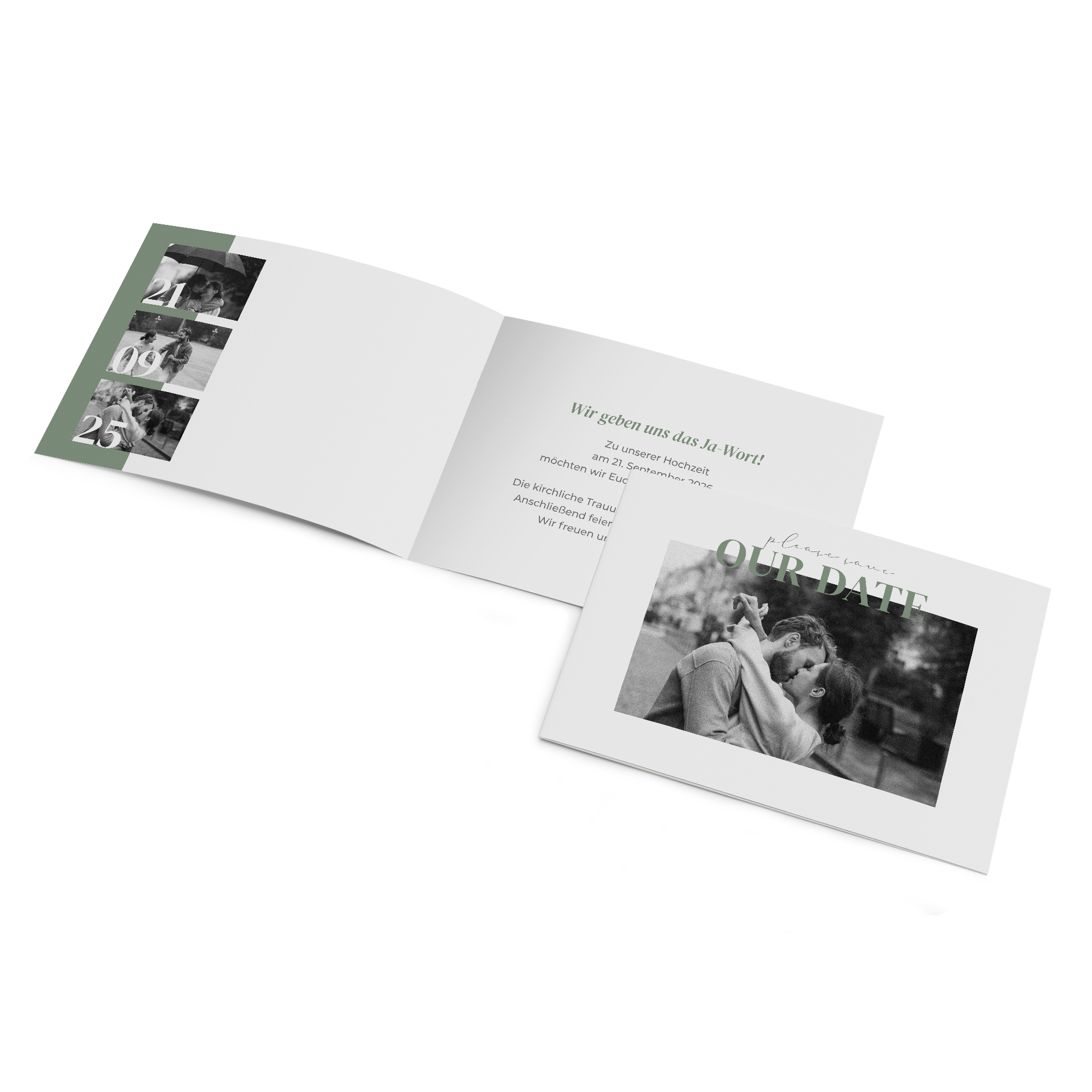 Klappkarte DIN A6 im Querformat - Minimalistisch "Berlin"