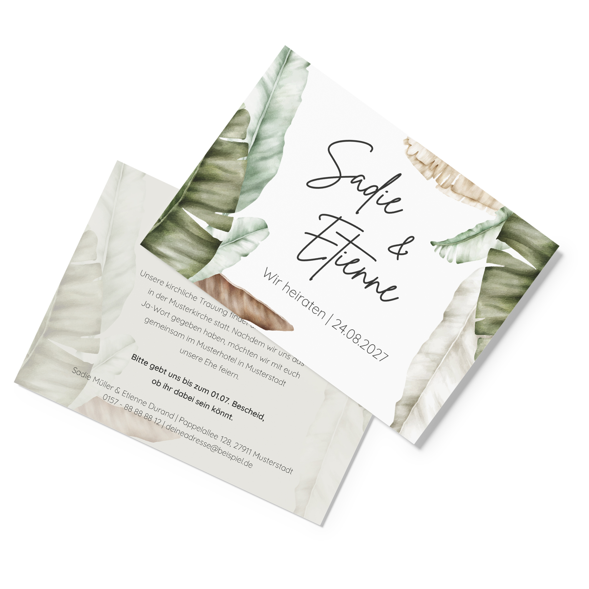 Postkarte DIN A6 im Querformat - Greenery - "Manila 01"