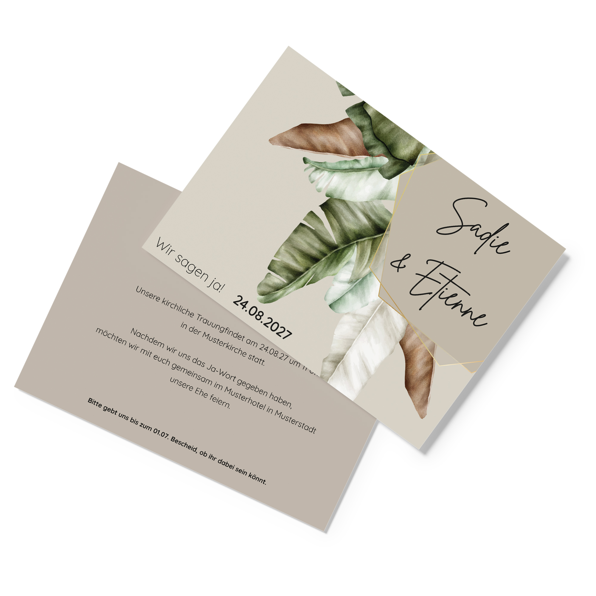 Postkarte DIN A6 im Querformat - Greenery - "Manila 02"