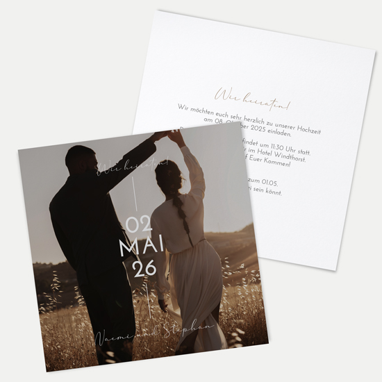 Postkarte Quadrat 148 x 148 mm - Minimalistisch "Still Lines"