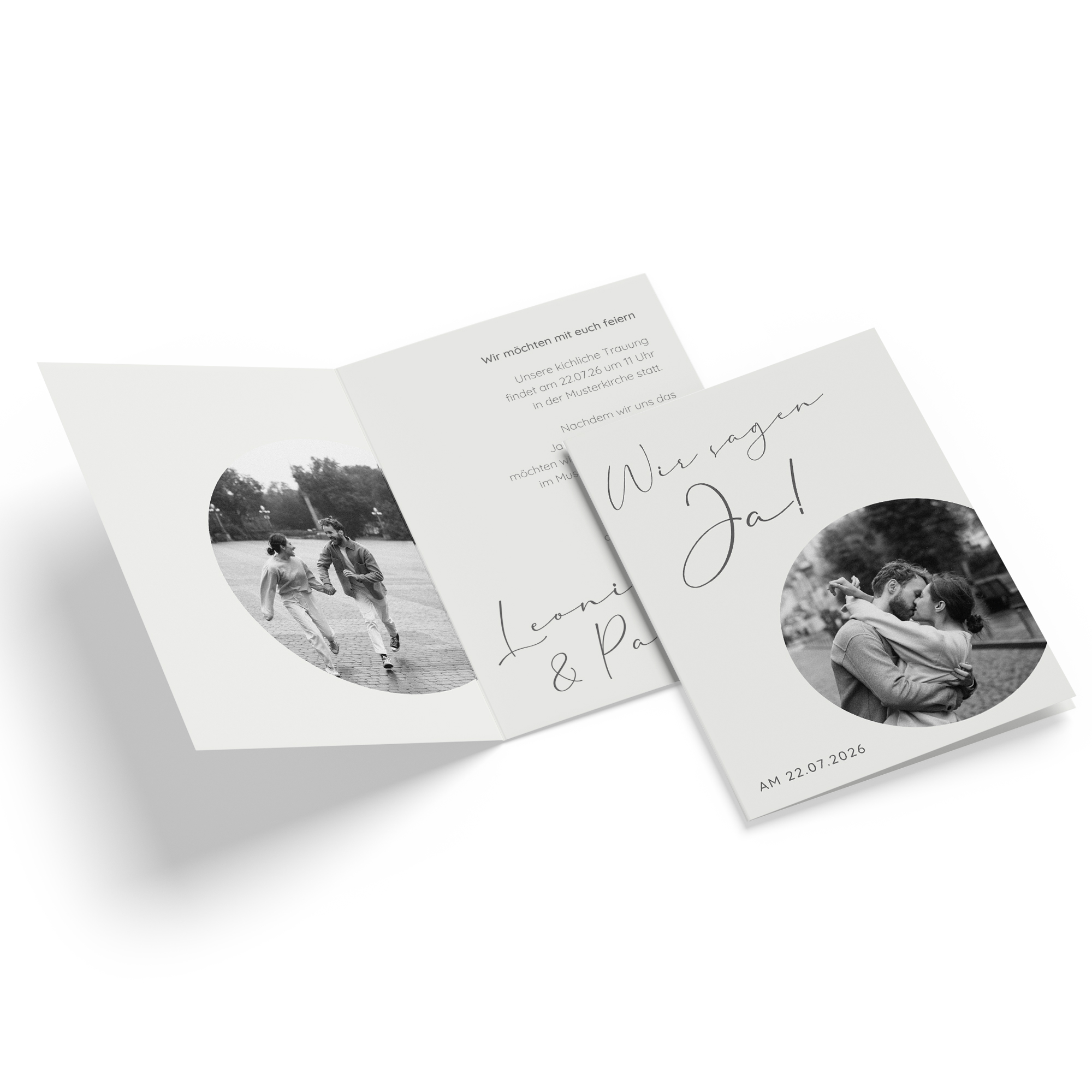 Klappkarte DIN A6 im Hochformat - Minimalistisch "Paris"