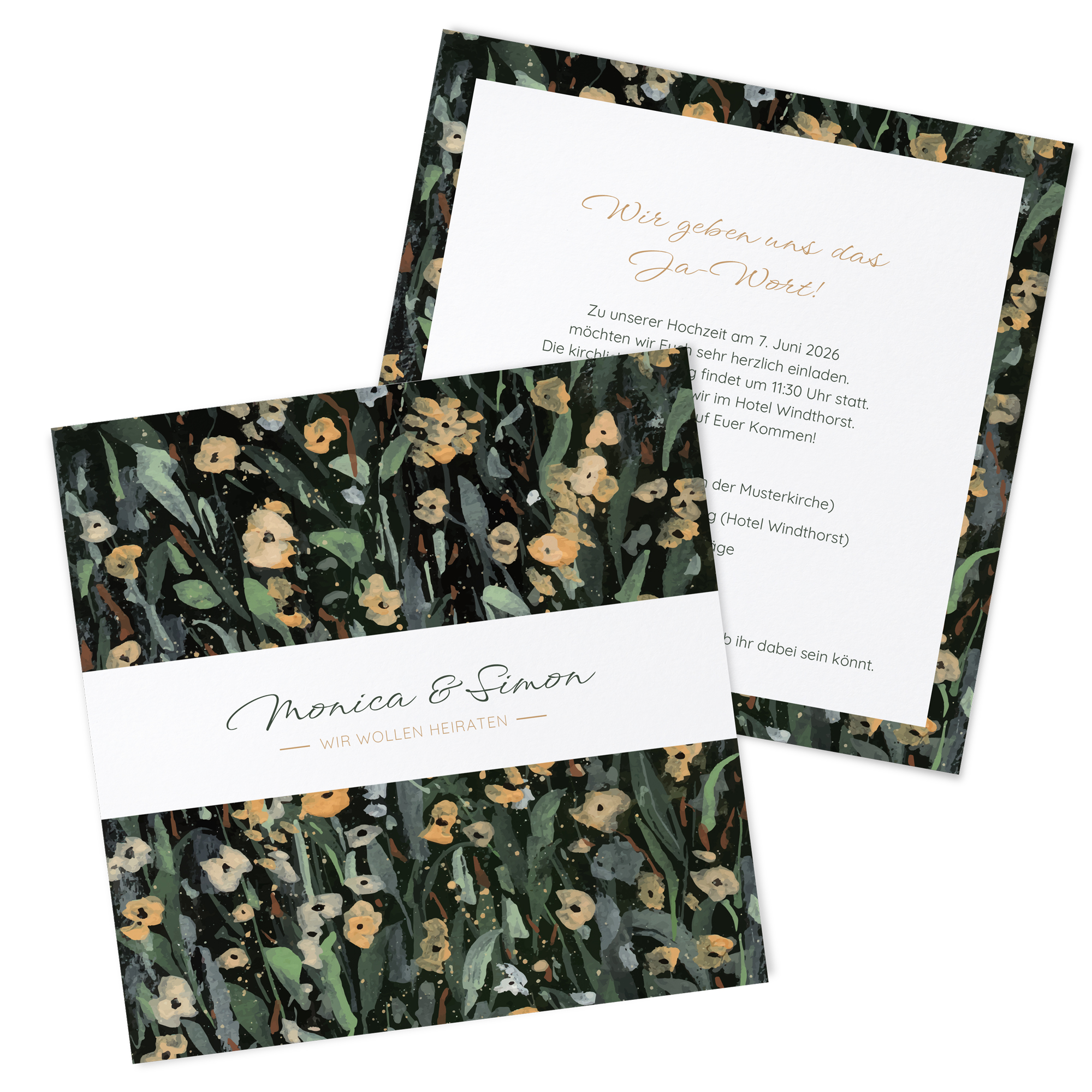 Postkarte Quadrat 148 x 148 mm - Vintage "La Campagna"