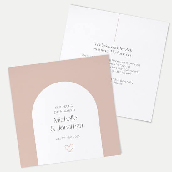 Postkarte Quadrat 148 x 148 mm - Minimalistisch "Lille"