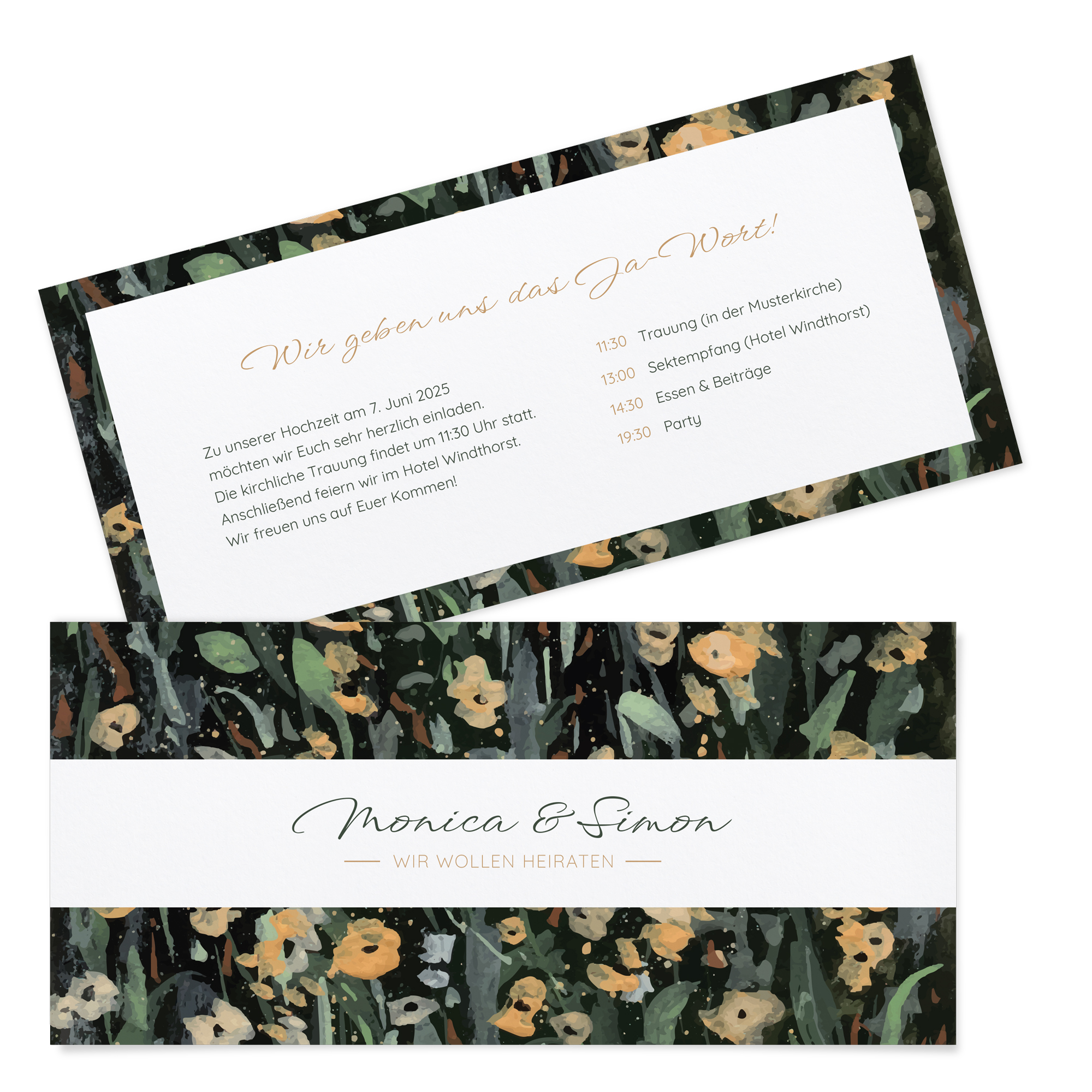 Postkarten DIN lang im Querformat 210 x 98 mm - Vintage "La Campagna"