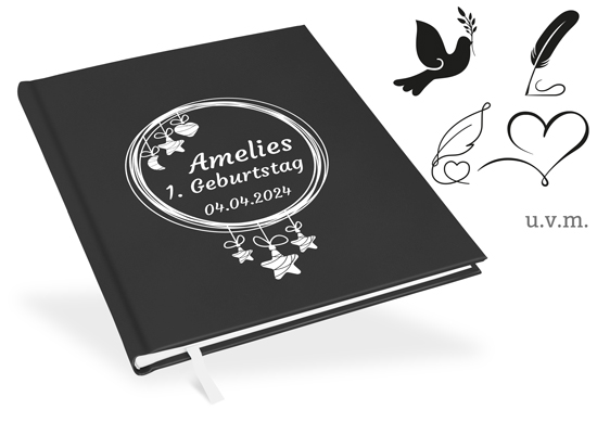 Gästebuch Schwarz üe