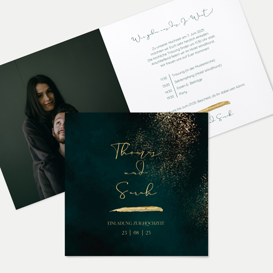 Klappkarte Quadratisch 148 x 148 mm - Vintage "Velvet Night"