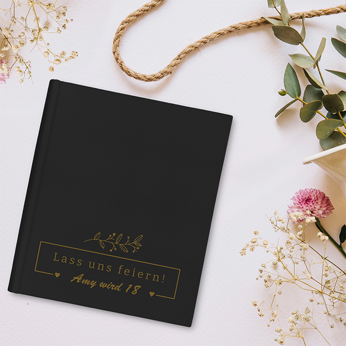 Gästebuch Geburtstag Schwarz