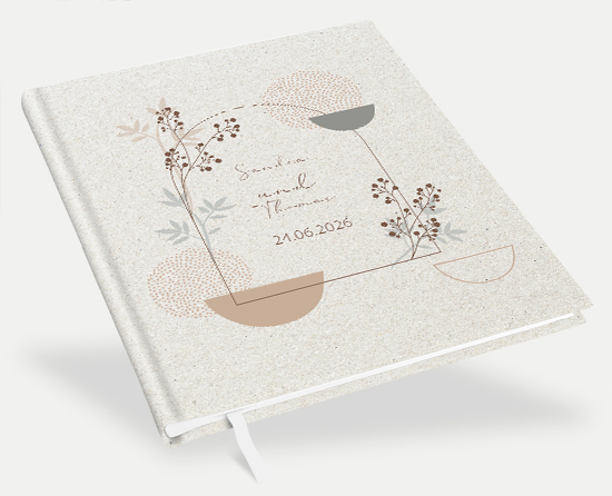Erinnerungsbuch Hochzeit - Boho "Stone Bloom"