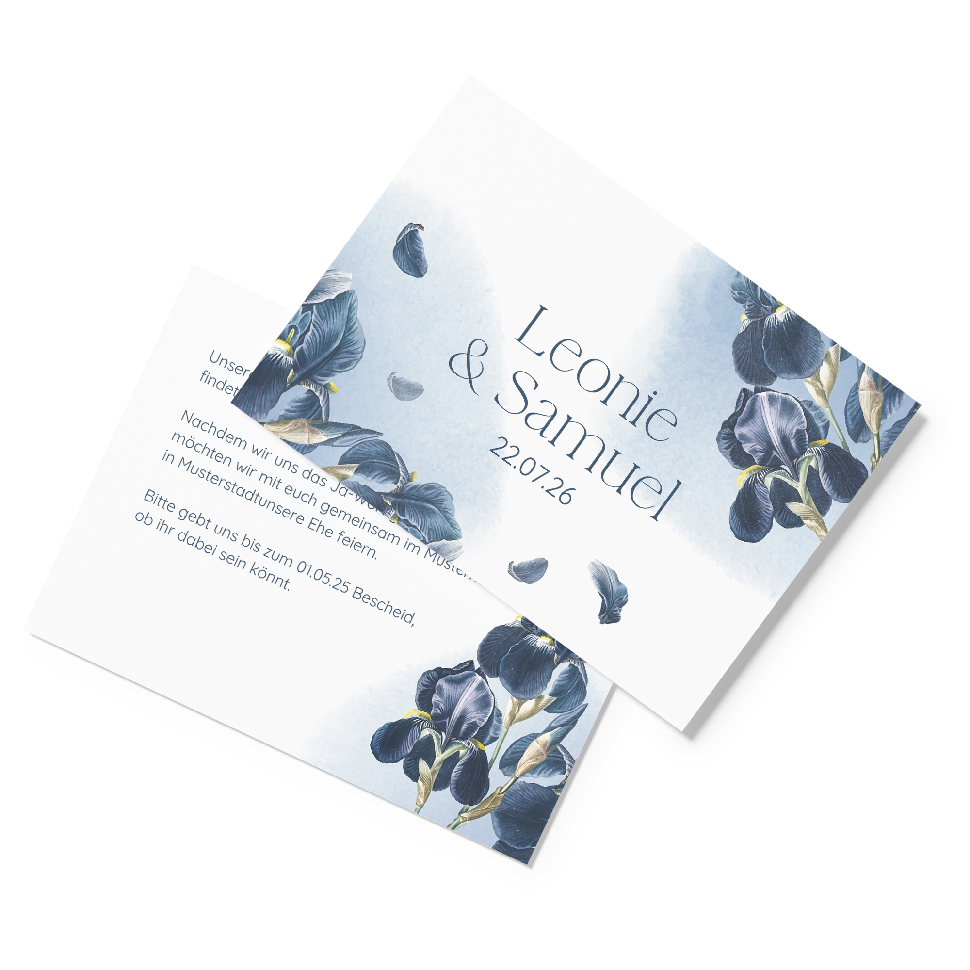 Postkarte DIN A6 im Querformat - Floral "Blue Petal"