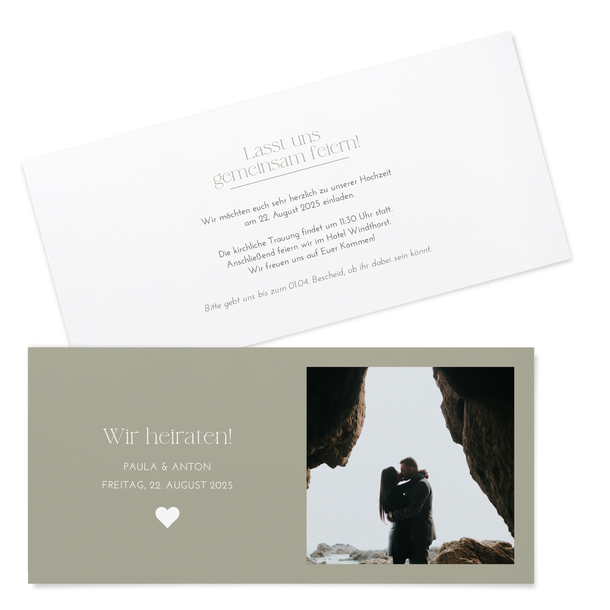 Postkarten DIN lang im Querformat 210 x 98 mm - Minimalistisch "Vienna"