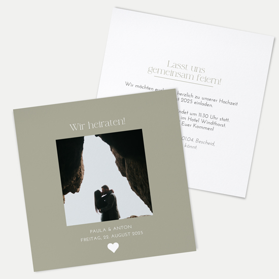 Postkarte Quadrat 148 x 148 mm - Minimalistisch "Vienna"