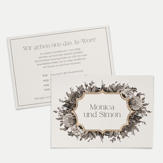 Postkarte DIN A6 im Querformat - Vintage "Baroque Frame"