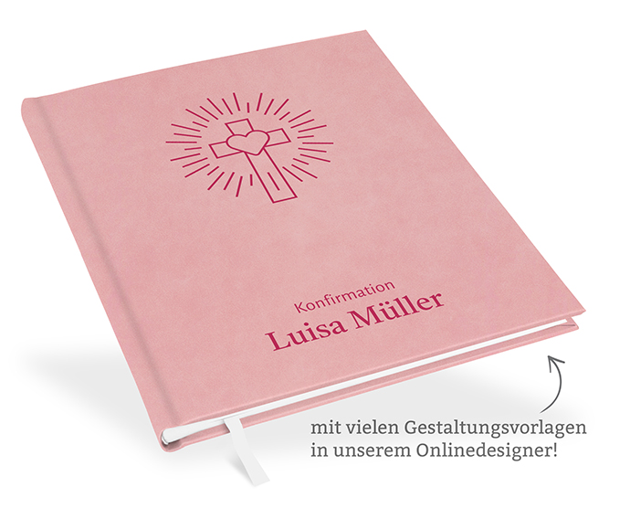 Gästebuch Konfirmation Rosa