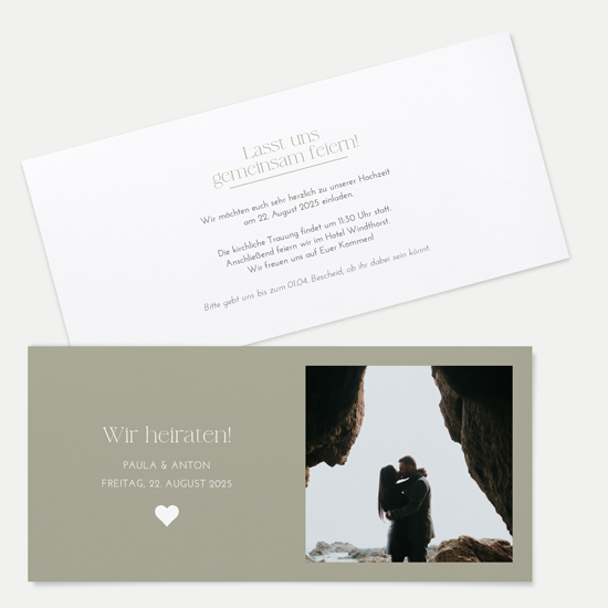 Postkarten DIN lang im Querformat 210 x 98 mm - Minimalistisch "Vienna"