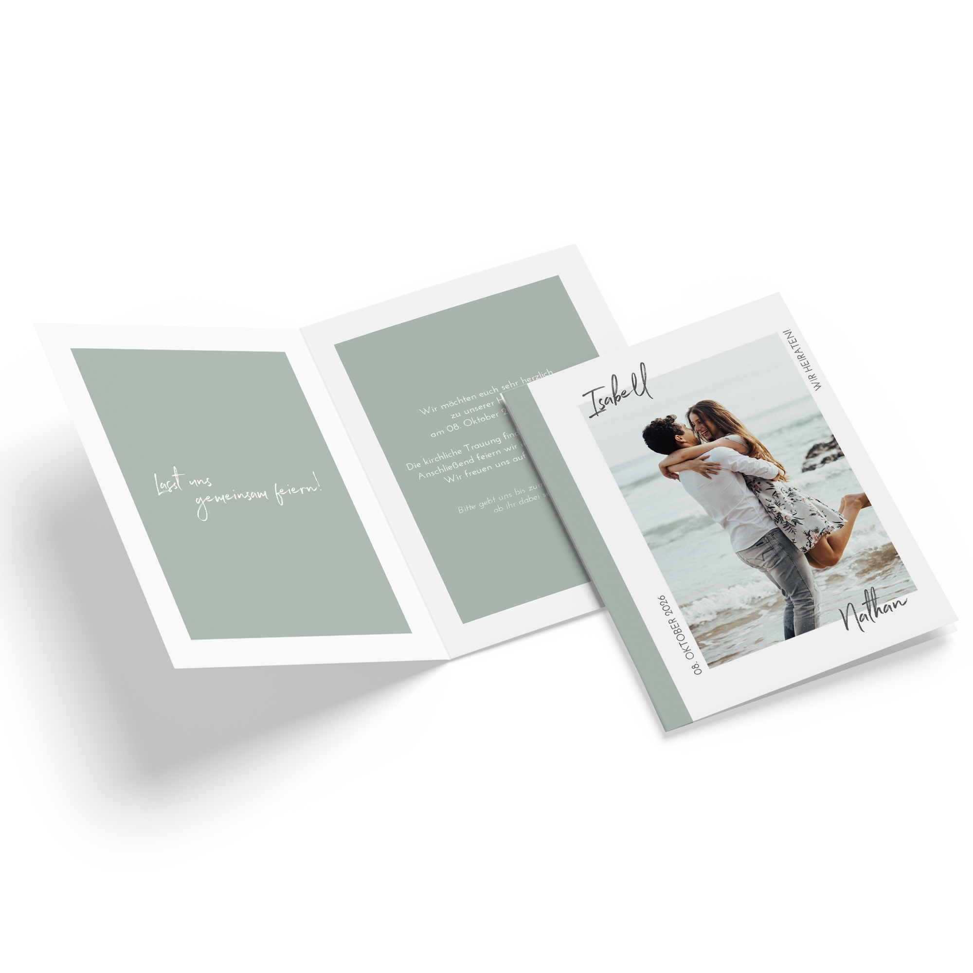 Klappkarte DIN A6 im Hochformat - Minimalistisch "Florence"