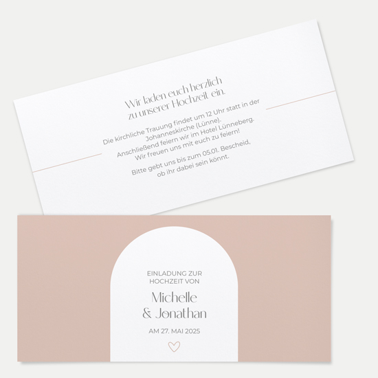 Postkarten DIN lang im Querformat 210 x 98 mm - Minimalistisch "Lille"