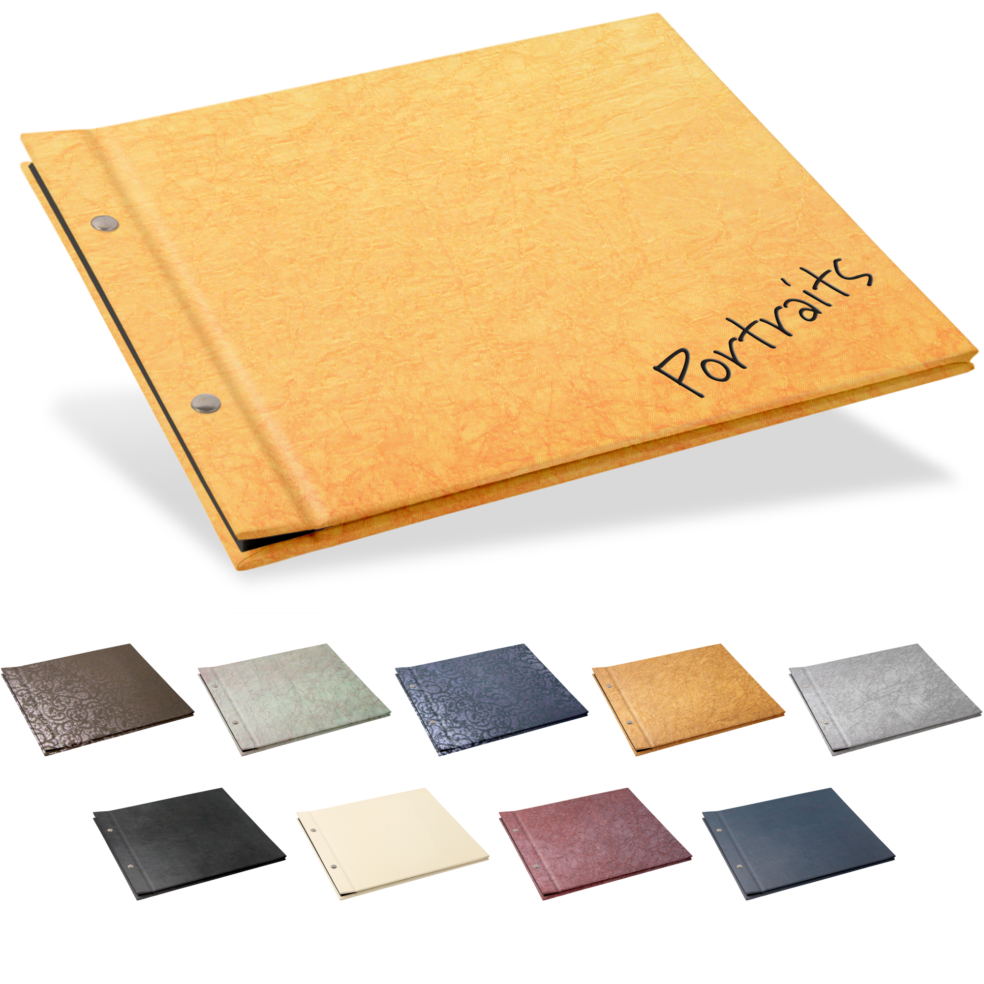 Portraitalbum Trend-Line, Format 29 x 24 cm, ohne Bildausschnitt, Schwarz