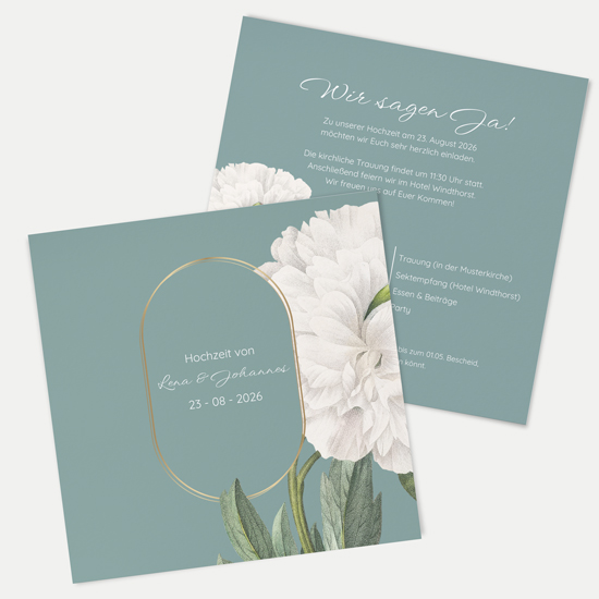 Postkarte Quadrat 148 x 148 mm - Vintage "Floral Epoque"