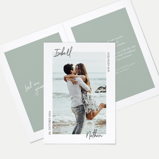 Klappkarte DIN A6 im Hochformat - Minimalistisch "Florence"