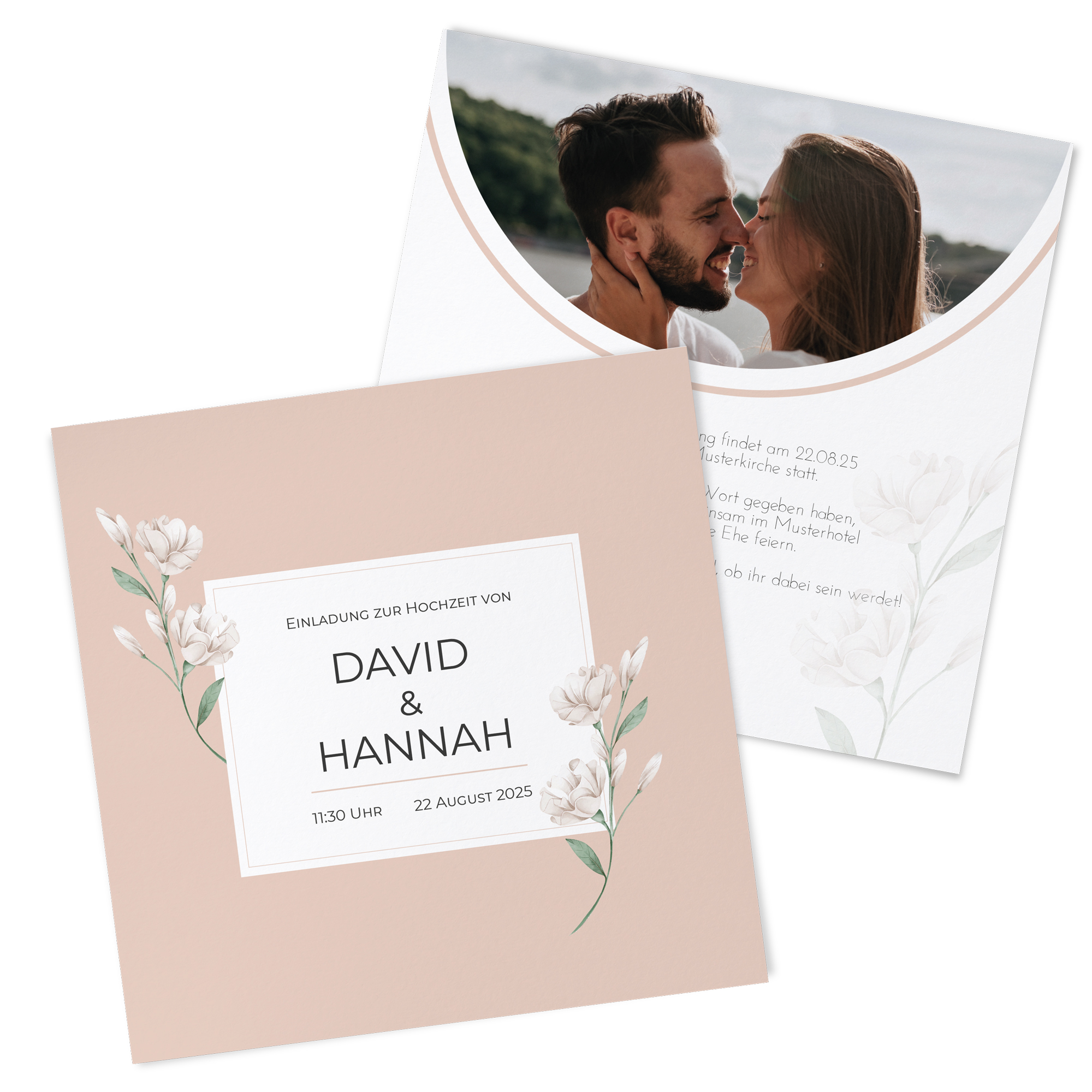 Postkarte Quadrat 148 x 148 mm - Floral "Neutral Florals"