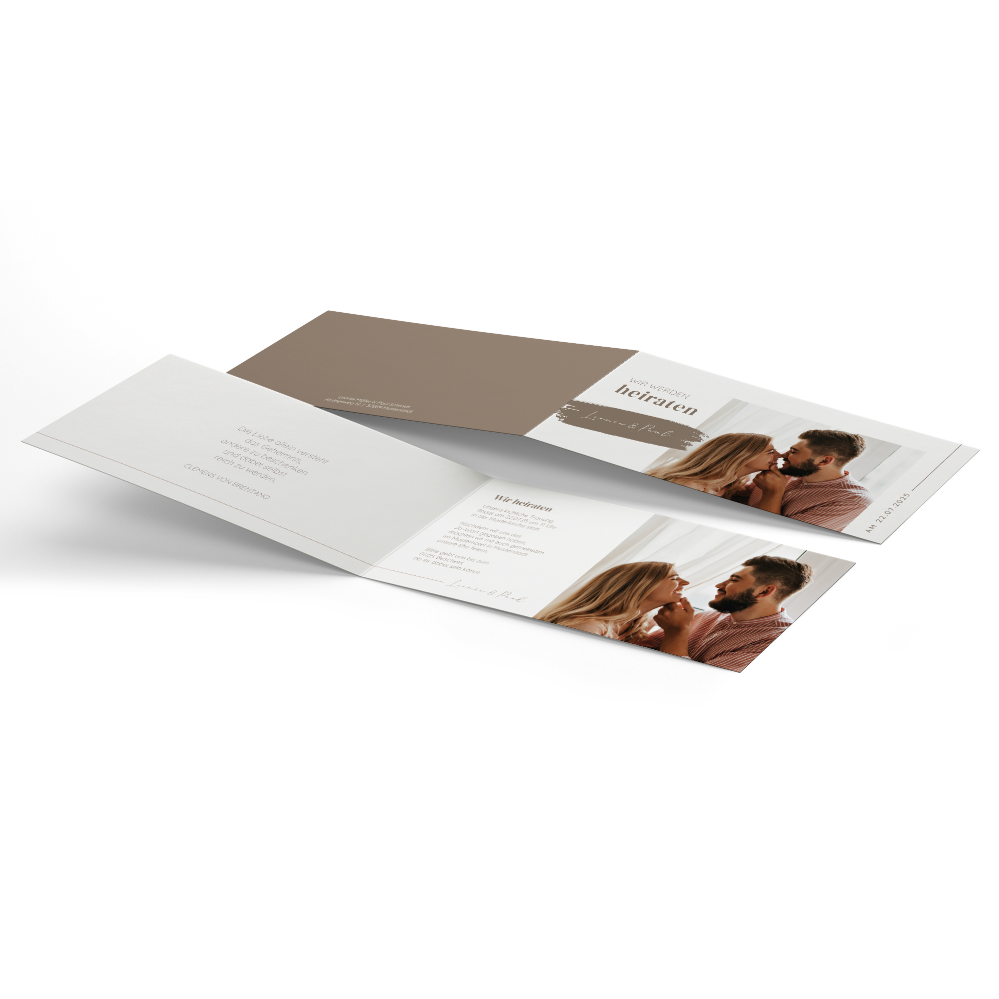 Klappkarte DIN lang im Querformat Minimalistisch - "Copenhagen"