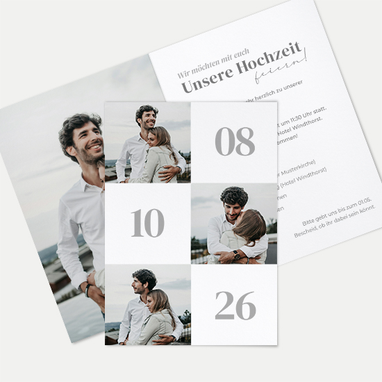 Klappkarte DIN A6 im Hochformat - Minimalistisch "Oslo"