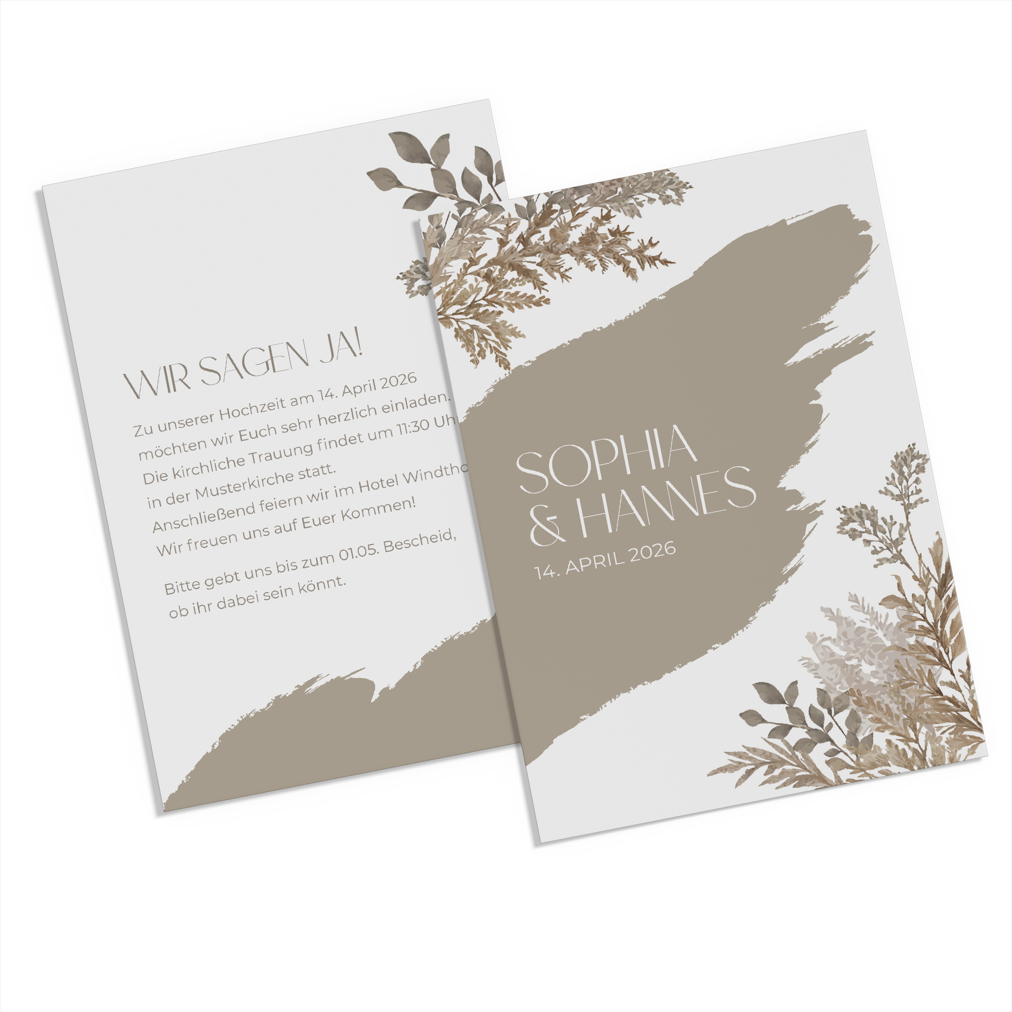 Postkarte DIN A6 im Hochformat - Boho "Earthstroke"