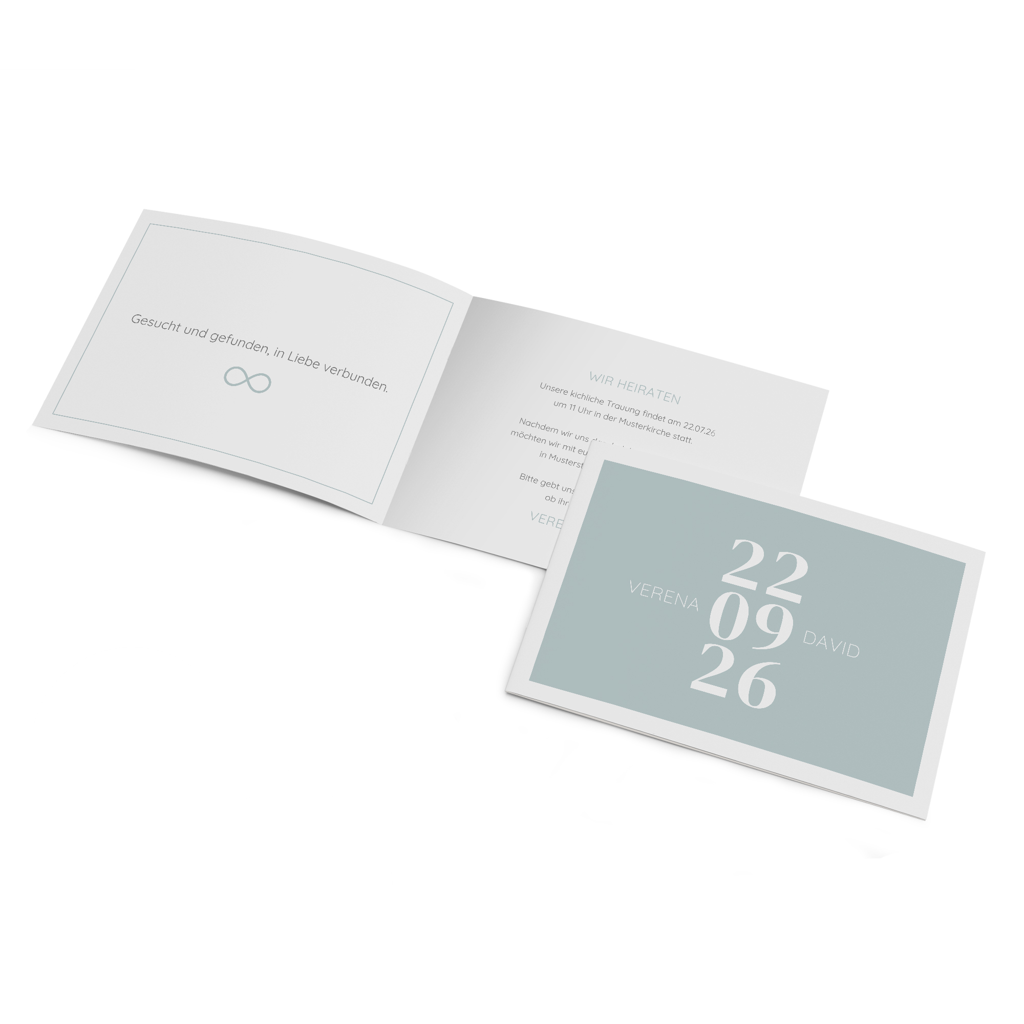 Klappkarte DIN A6 im Querformat - Minimalistisch "Lisbon"