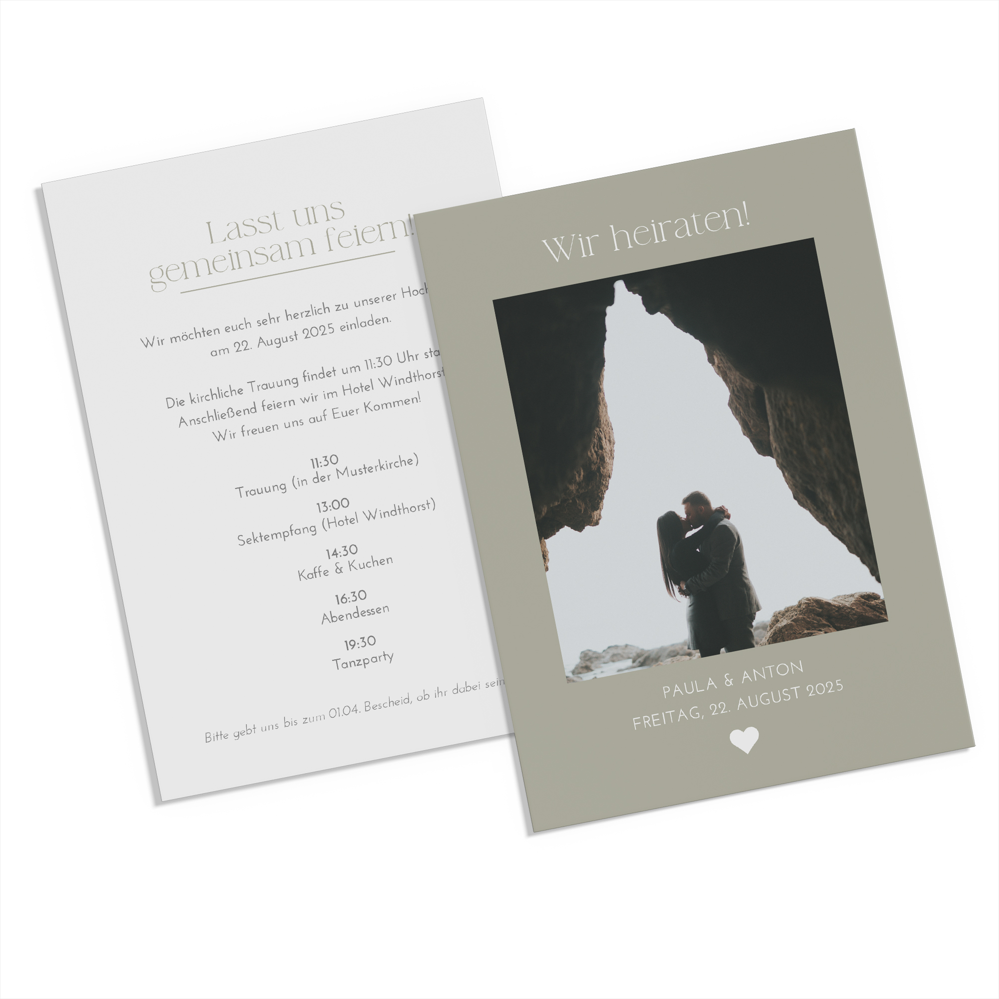 Postkarte DIN A6 im Hochformat - Minimalistisch "Vienna"