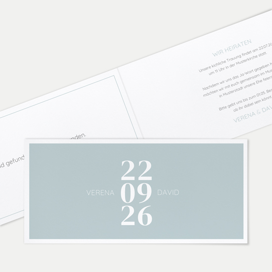 Klappkarte DIN lang im Querformat Minimalistisch - "Lisbon"