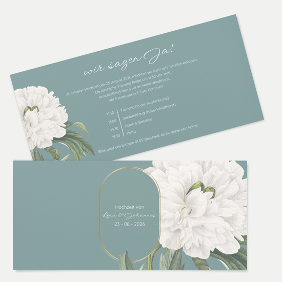 Postkarten DIN lang im Querformat 210 x 98 mm - Vintage "Floral Epoque"