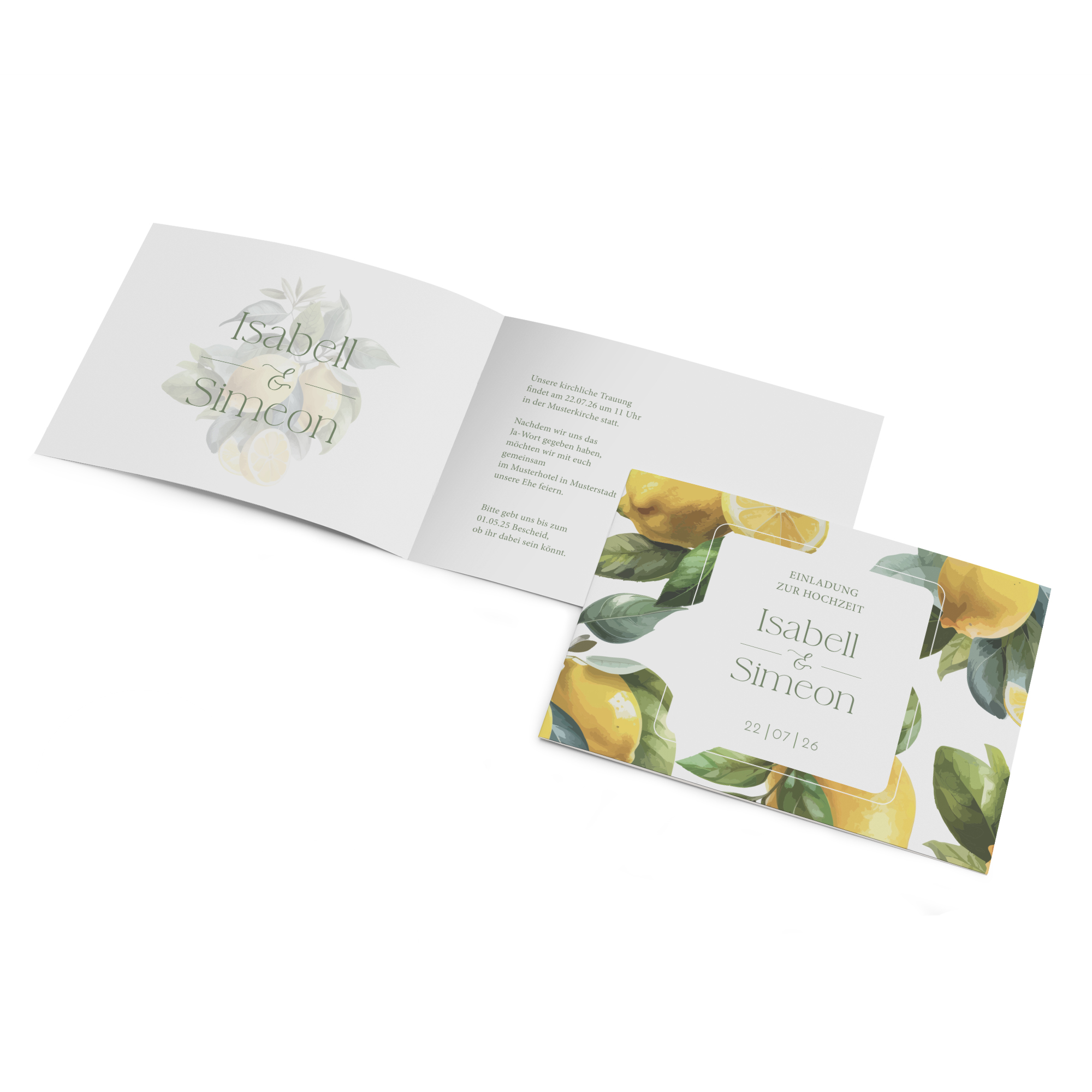 Klappkarte DIN A6 im Querformat - Floral "Tuscan Bloom"