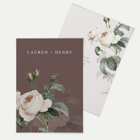 Postkarte DIN A6 im Hochformat - Floral "Ivory Garden"